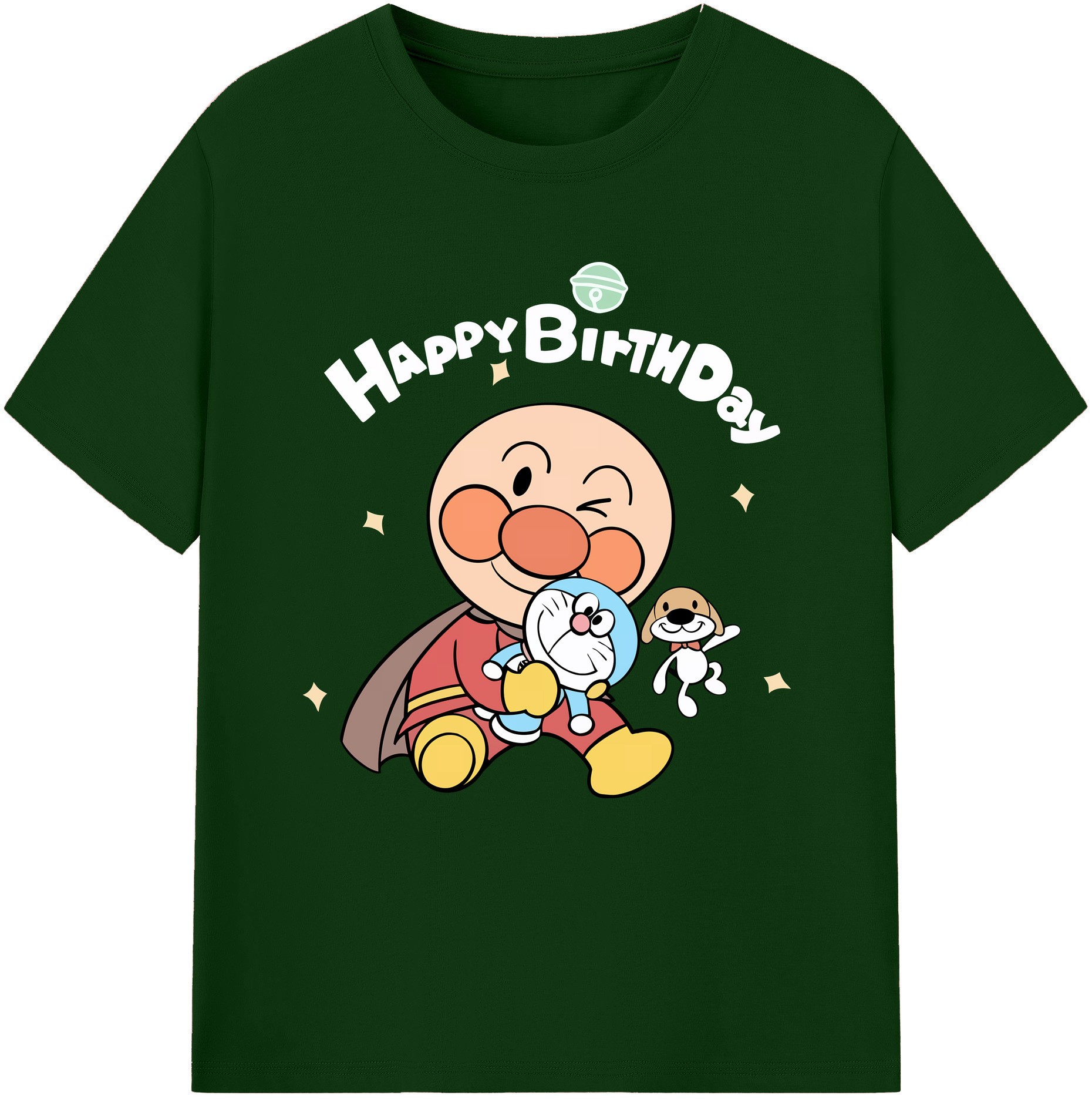 （画像用） アンパンマン Anpanman 綿100％半袖Tシャツ（フロントプリント）